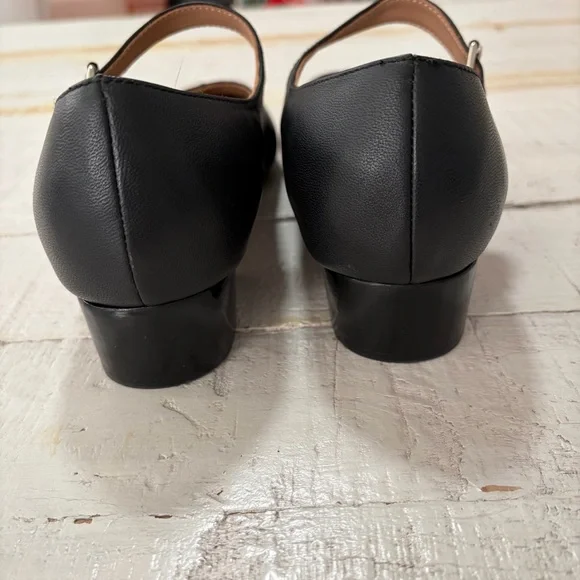 Huma Blanco Stella Mary Jane Pump EU size 38 Black Leather Pump Square Toe
